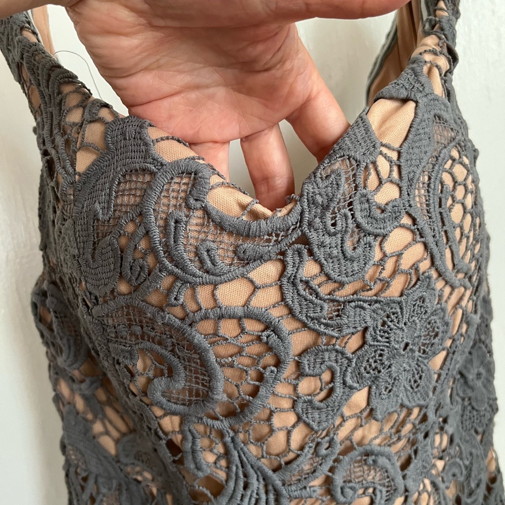 MIDI dress / Brand new / Gray with beige lining